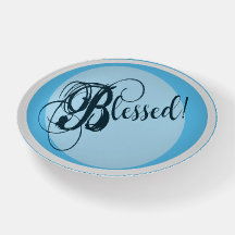 Blessed! (Blue) Paperweight