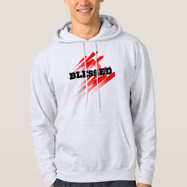 BLESSED Bold Word Inspirational Hoodie (Front)