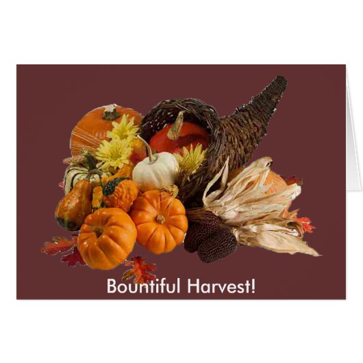 Blessed Bountiful Harvest Colorful Cornucopia (Front Horizontal)