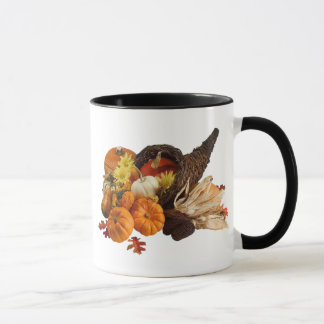 Blessed Bountiful Harvest Colorful Cornucopia Mug