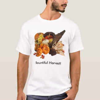 Blessed Bountiful Harvest Colorful Cornucopia T-Shirt