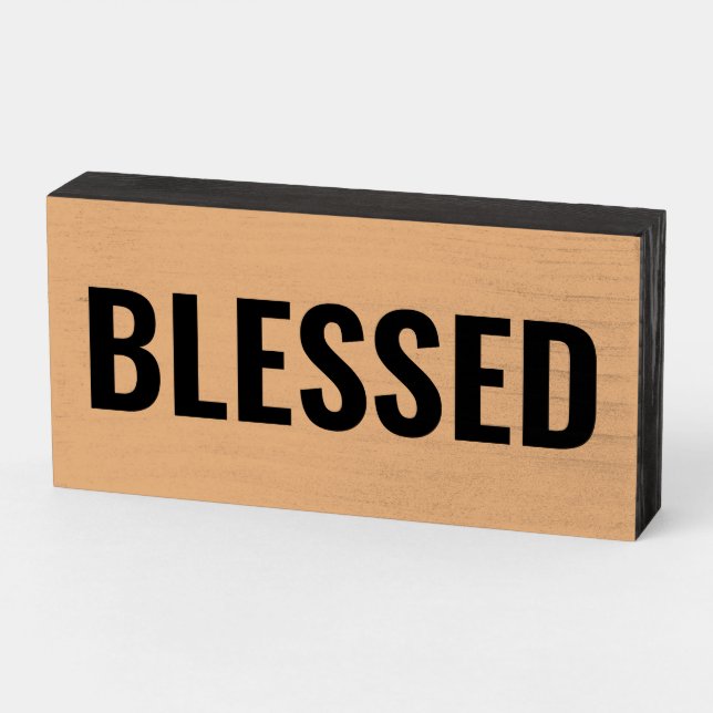 BLESSED BOX SIGN (Angled Horizontal)