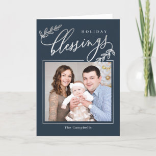 Blessed Branch Folded Holiday Photo Card