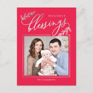 Blessed Branch Holiday Photo Card Postcard