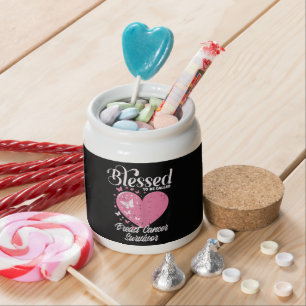 Blessed Breast Cancer Survivor Awareness Christian Candy Jar