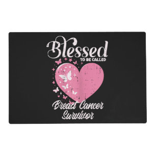 Blessed Breast Cancer Survivor Awareness Christian Placemat