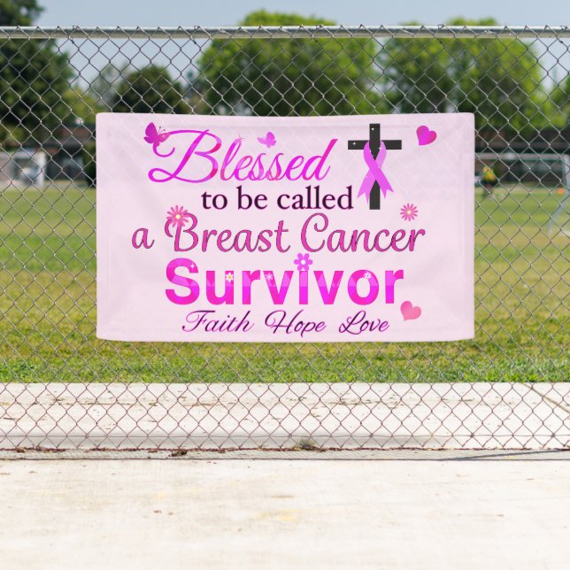 Blessed Breast Cancer Survivor Banner (Insitu)