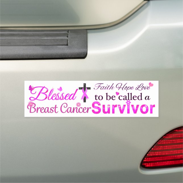 Blessed Breast Cancer Survivor Car Magnet (In Situ)