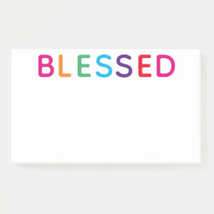 Blessed Bright Multicolored 10 x 6 Post-it Notes