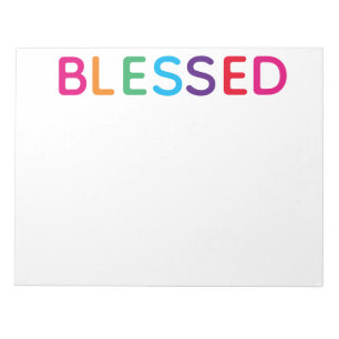 Blessed Bright Multicolored 11 x 8.5 Notepad