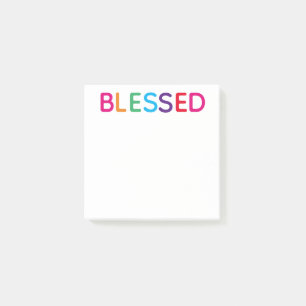 Blessed Bright Multicolored 3 x 3 Post-it Notes