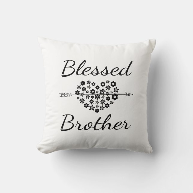 Blessed Brother Throw Pillow (Front)