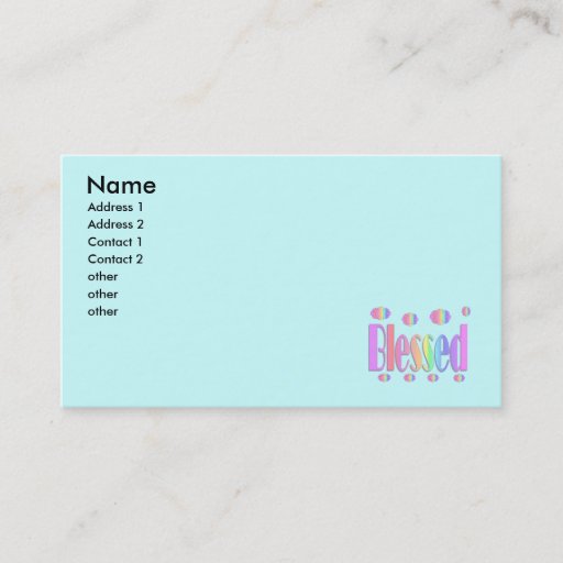 Customizable Blessed Business Card