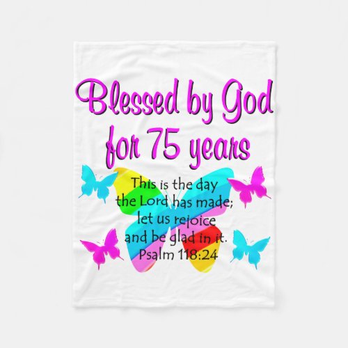 Blessed by God for 75 Years Blanket