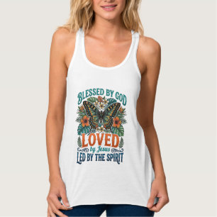 Blessed Butterfly Christian T-Shirt Design_1 Tank Top