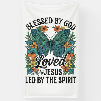 Blessed Butterfly Christian T-Shirt Design (2) Banner