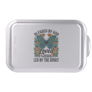 Blessed Butterfly Christian T-Shirt Design (2) Cake Pan
