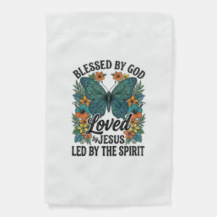 Blessed Butterfly Christian T-Shirt Design (2) Garden Flag