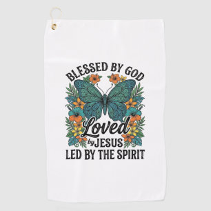 Blessed Butterfly Christian T-Shirt Design (2) Golf Towel