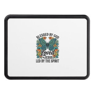 Blessed Butterfly Christian T-Shirt Design (2) Hitch Cover