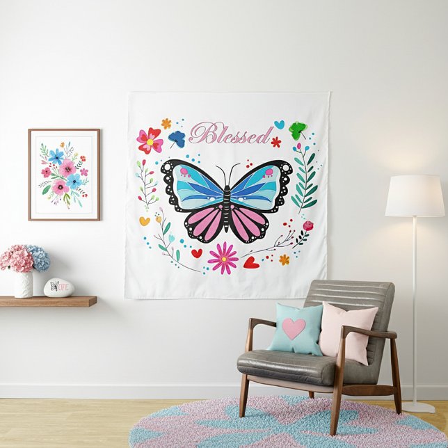 Blessed butterfly tapestry (Creator Uploaded)