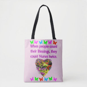 BLESSED BY A NURSE TOTE BAG