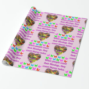 BLESSED BY A NURSE WRAPPING PAPER