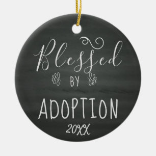 Blessed by Adoption - Foster Care, Adopt Gift Ceramic Ornament
