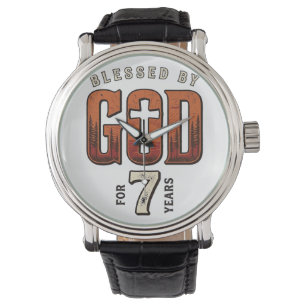 Blessed By God 7 Years Vintage Christian Shirt Watch