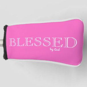 Blessed by God Christian Pink Golf Head Cover