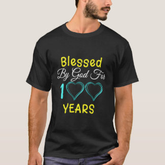 Blessed By God For 100 Years Happy 100Th Birthday T-Shirt