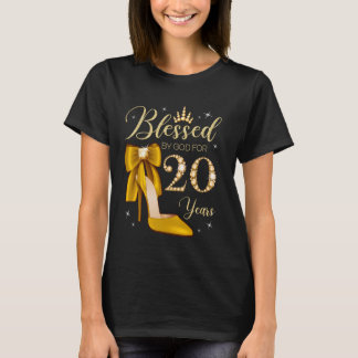 Blessed By God For 20 Years Old 20th Birthday Woma T-Shirt