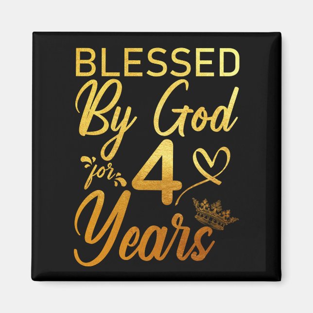 Blessed by God for 40 Years 40th Birthday Faith Magnet (Front)