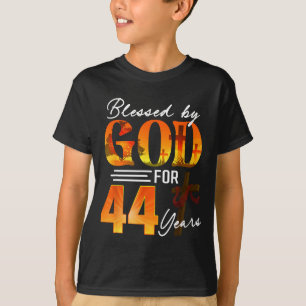 Blessed By God For 44 Years Old Gift 44th Birthday T-Shirt