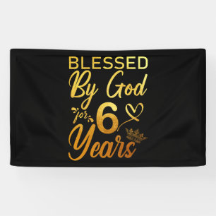 Blessed by God for 60 Years 60th Birthday Faith Banner