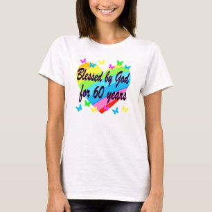 BLESSED BY GOD FOR 60 YEARS HEART DESIGN T-Shirt