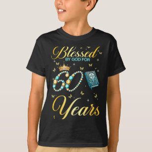 Blessed By God For 60 Years Old Christian Birthday T-Shirt