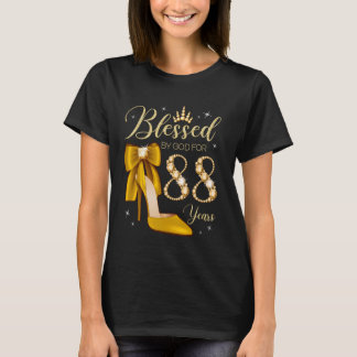 Blessed By God For 88 Years Old 88th Birthday Woma T-Shirt