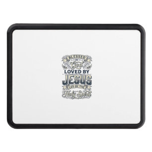 Blessed By God Jesus Holy Spirit Vintage Shirt Hitch Cover