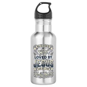 Blessed By God Jesus Holy Spirit Vintage Shirt Stainless Steel Water Bottle