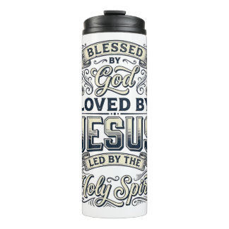 Blessed By God Jesus Holy Spirit Vintage Shirt Thermal Tumbler