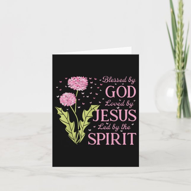 Blessed By God Loved By Jesus Led By The Spirit Ch Card (Front)