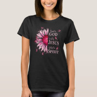 Blessed By God - Loved By Jesus Pink Sunflower 1