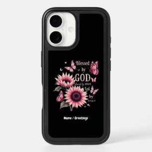Blessed By God Loved By Jesus Pink Sunflower Faith iPhone 16 Case