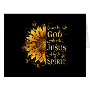 Blessed By God - Loved By Jesus, Sunflower Cards