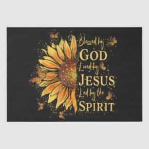 Blessed By God - Loved By Jesus, Sunflower Tissue Paper