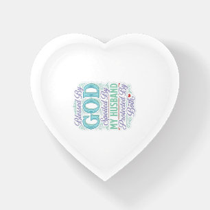 Blessed By God Spoiled By My Husband Shirt Design_ Paperweight