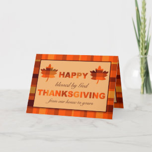 Blessed by God Thanksgiving Card