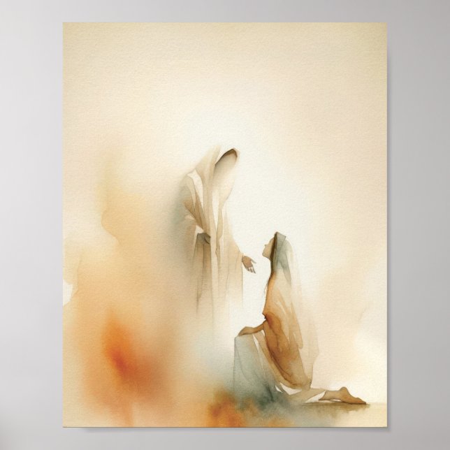 Blessed By Jesus, Digital Print, Inspiring Waterco Poster (Front)