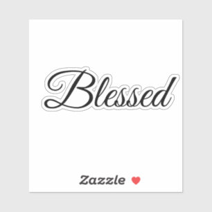 Blessed Calligraphy Modern Typography Elegant Sticker